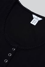 Snap Button Details Crop Tank Top