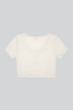 Snap Button Details Crop Tank Top