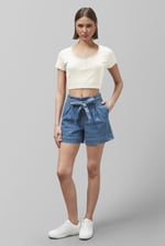 Snap Button Details Crop Tank Top