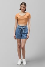 Snap Button Details Crop Tank Top