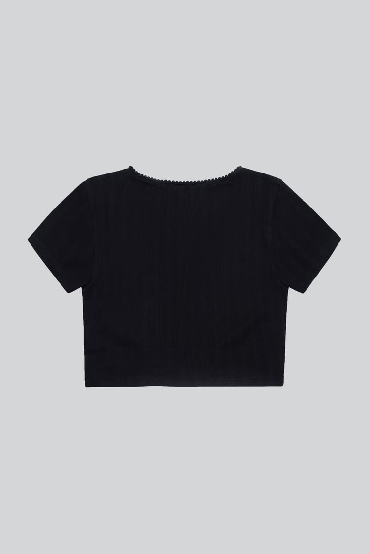 Snap Button Details Crop Tank Top