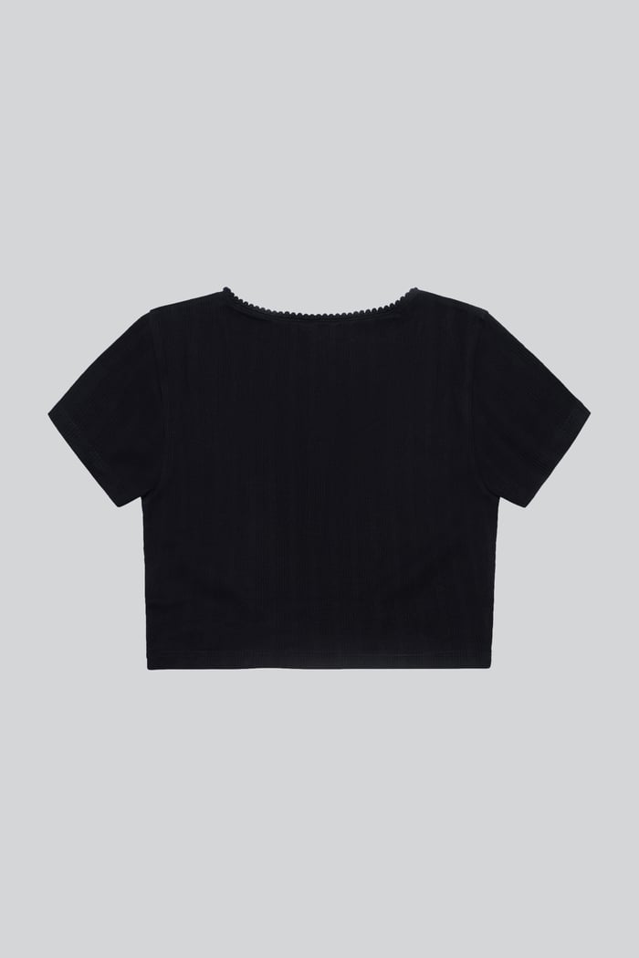 Snap Button Details Crop Tank Top