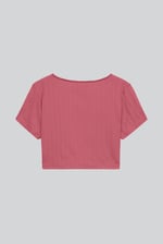 Snap Button Details Crop Tank Top