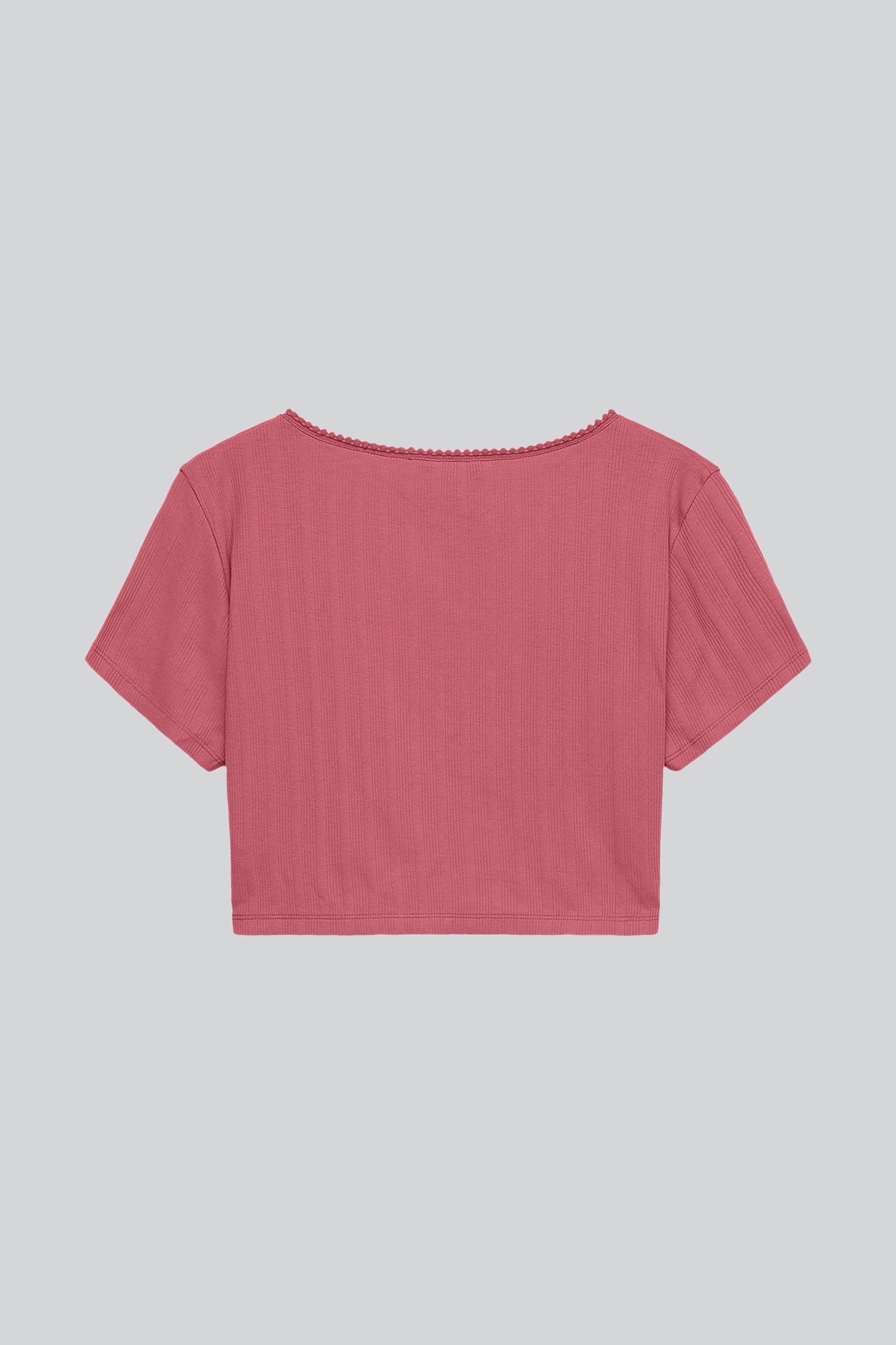 Snap Button Details Crop Tank Top