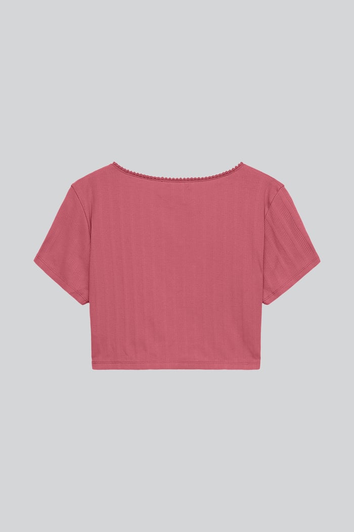 Snap Button Details Crop Tank Top