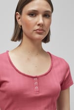 Snap Button Details Crop Tank Top