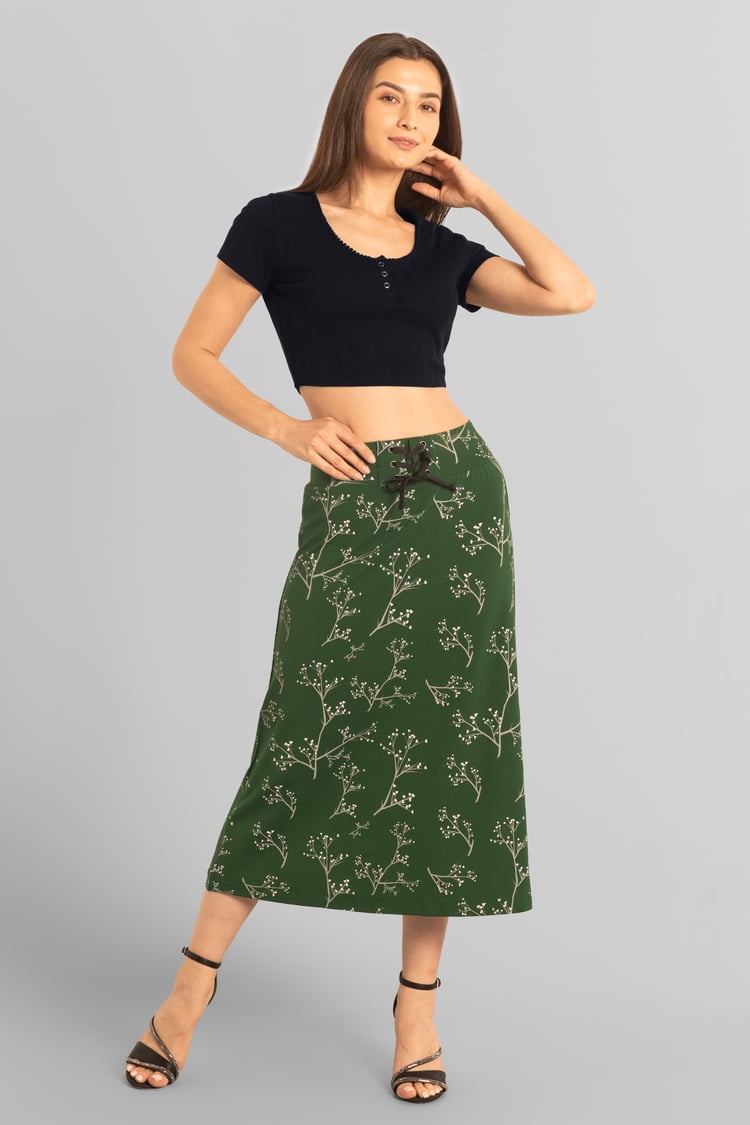 Snap Button Details Crop Tank Top