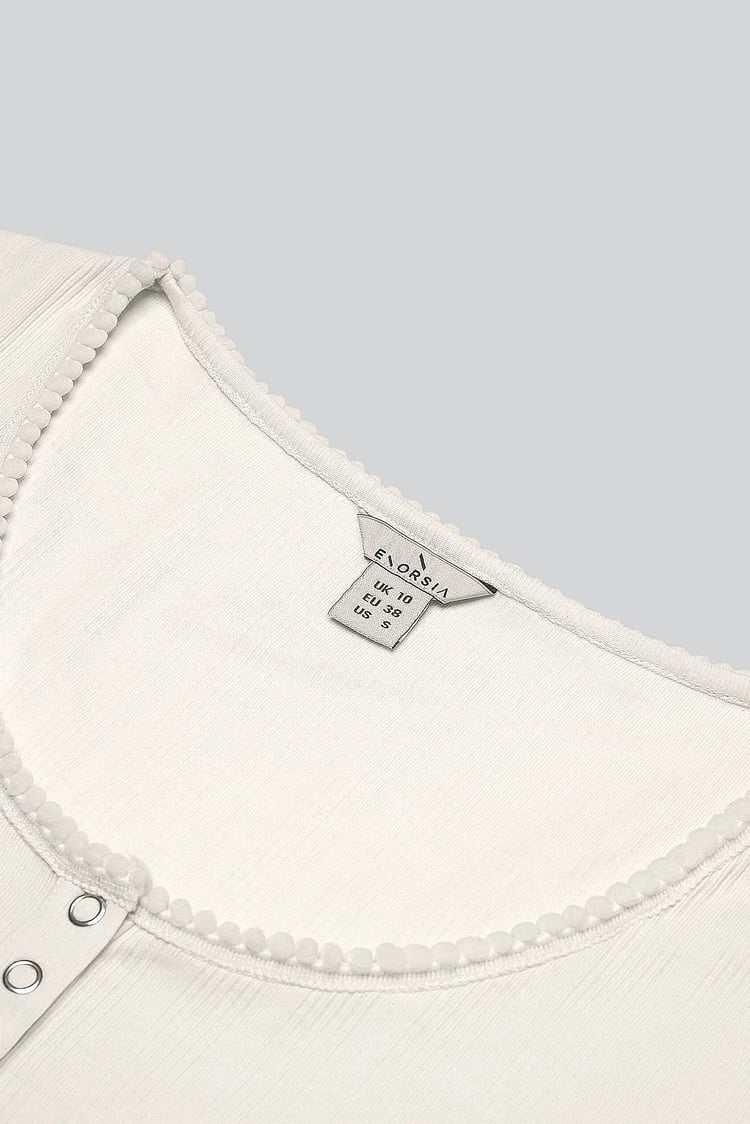 Snap Button Details Crop Tank Top