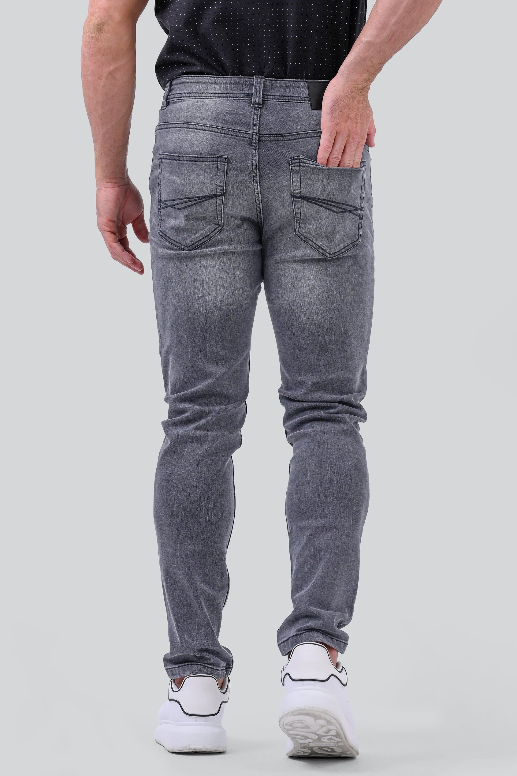 Grey Soft Touch Slim Stretch Jeans