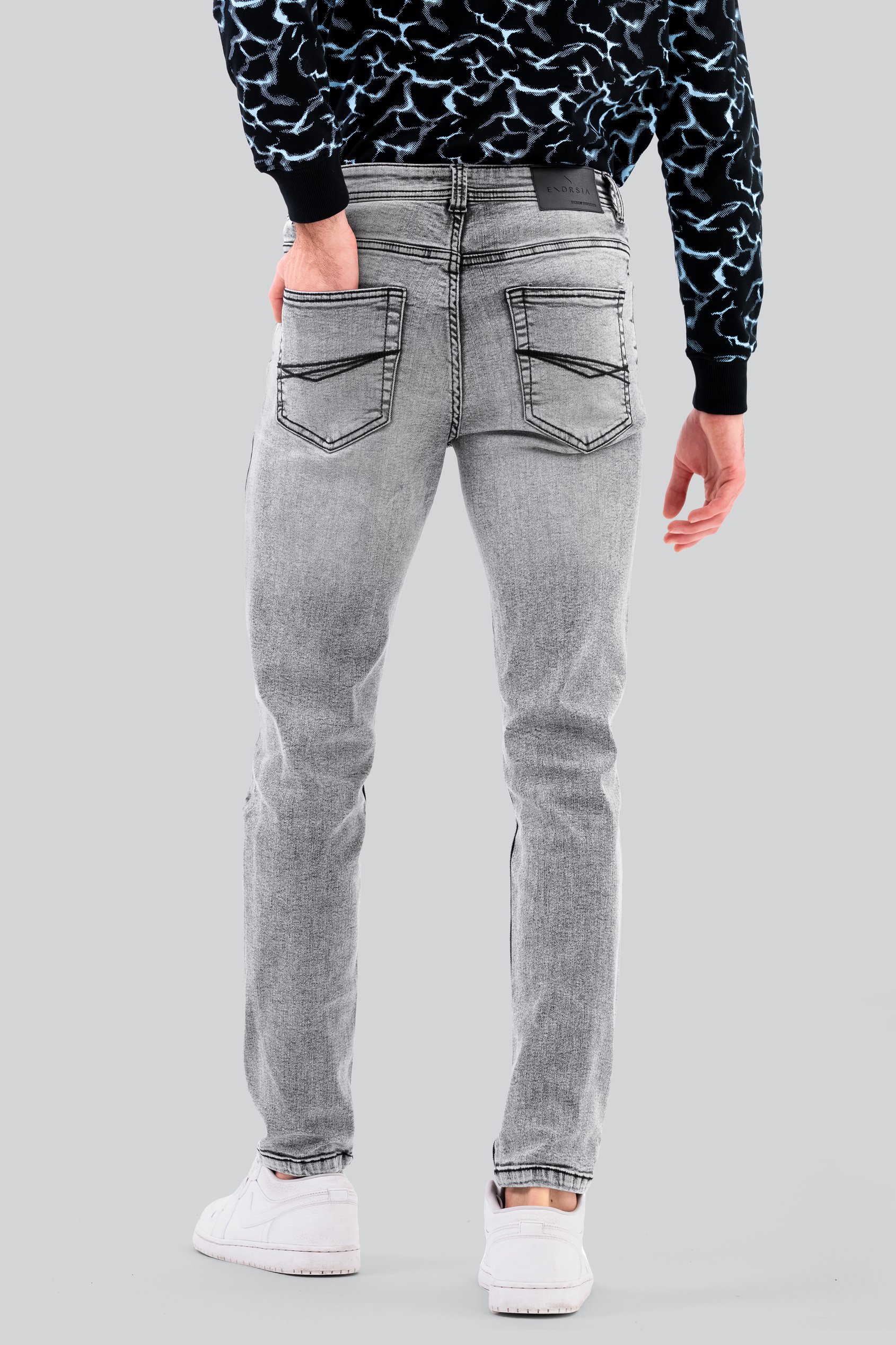 Grey Soft Touch Slim Stretch Jeans