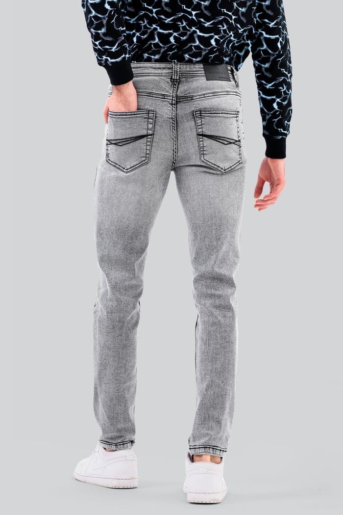 Grey Soft Touch Slim Stretch Jeans