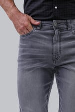 Grey Soft Touch Slim Stretch Jeans