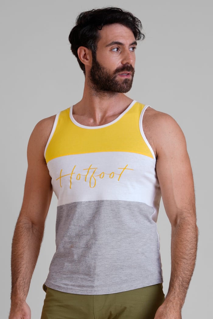 Colour Block Hot Foot Printed Vest