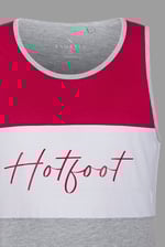 Colour Block Hot Foot Printed Vest