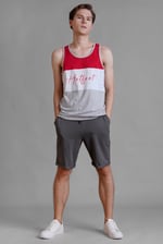 Colour Block Hot Foot Printed Vest