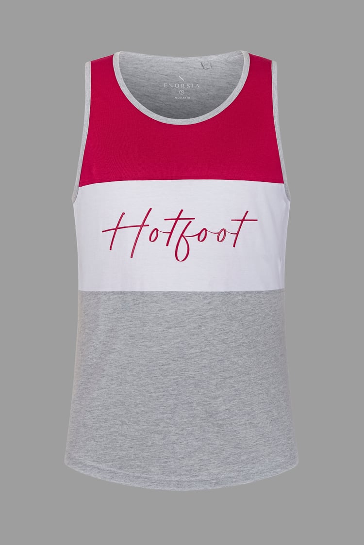 Colour Block Hot Foot Printed Vest