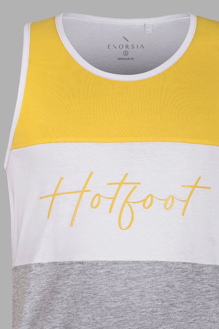 Colour Block Hot Foot Printed Vest