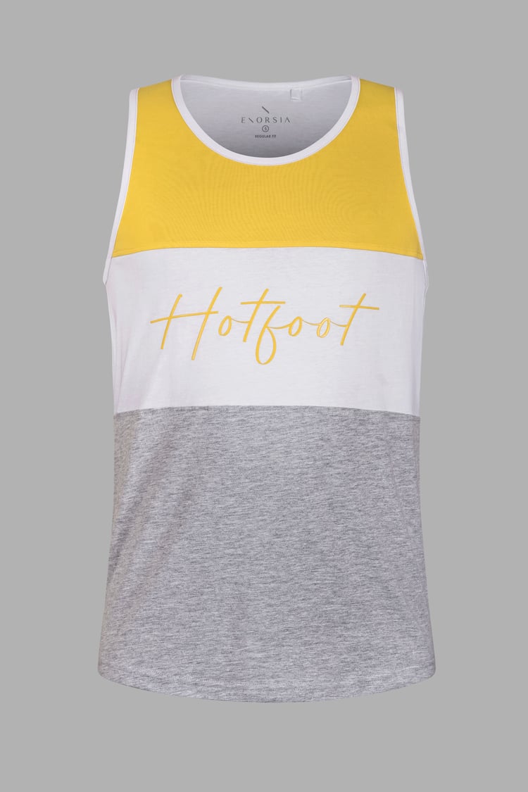 Colour Block Hot Foot Printed Vest