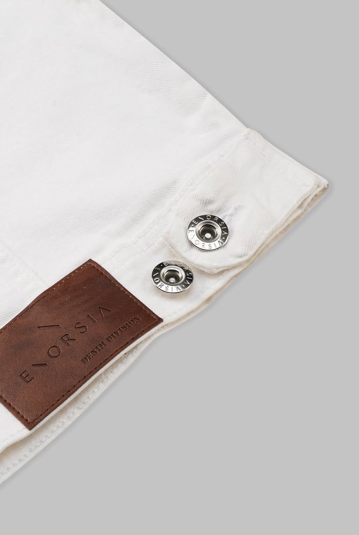 Mens Oversized White Denim Jacket