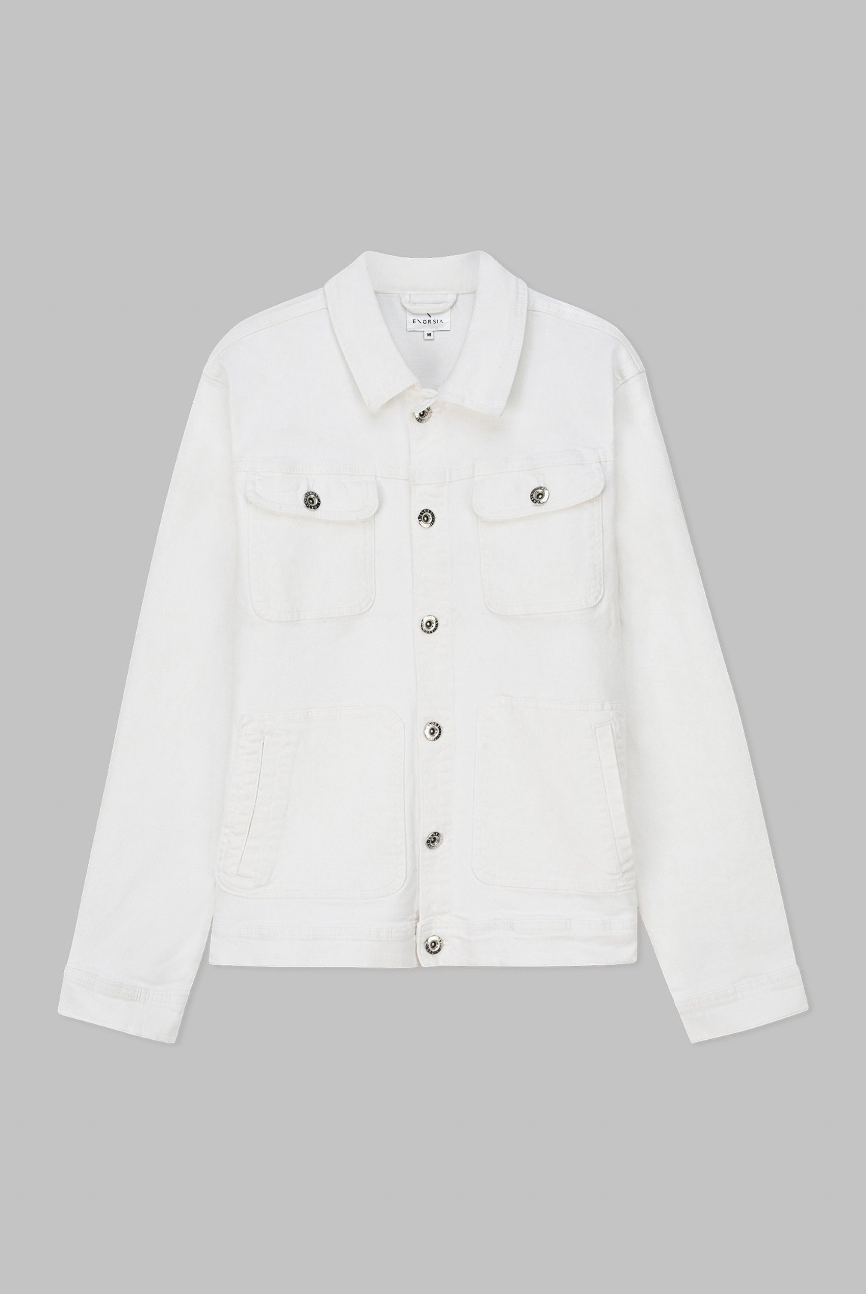 Mens Oversized White Denim Jacket