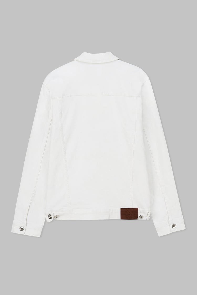 Mens Oversized White Denim Jacket