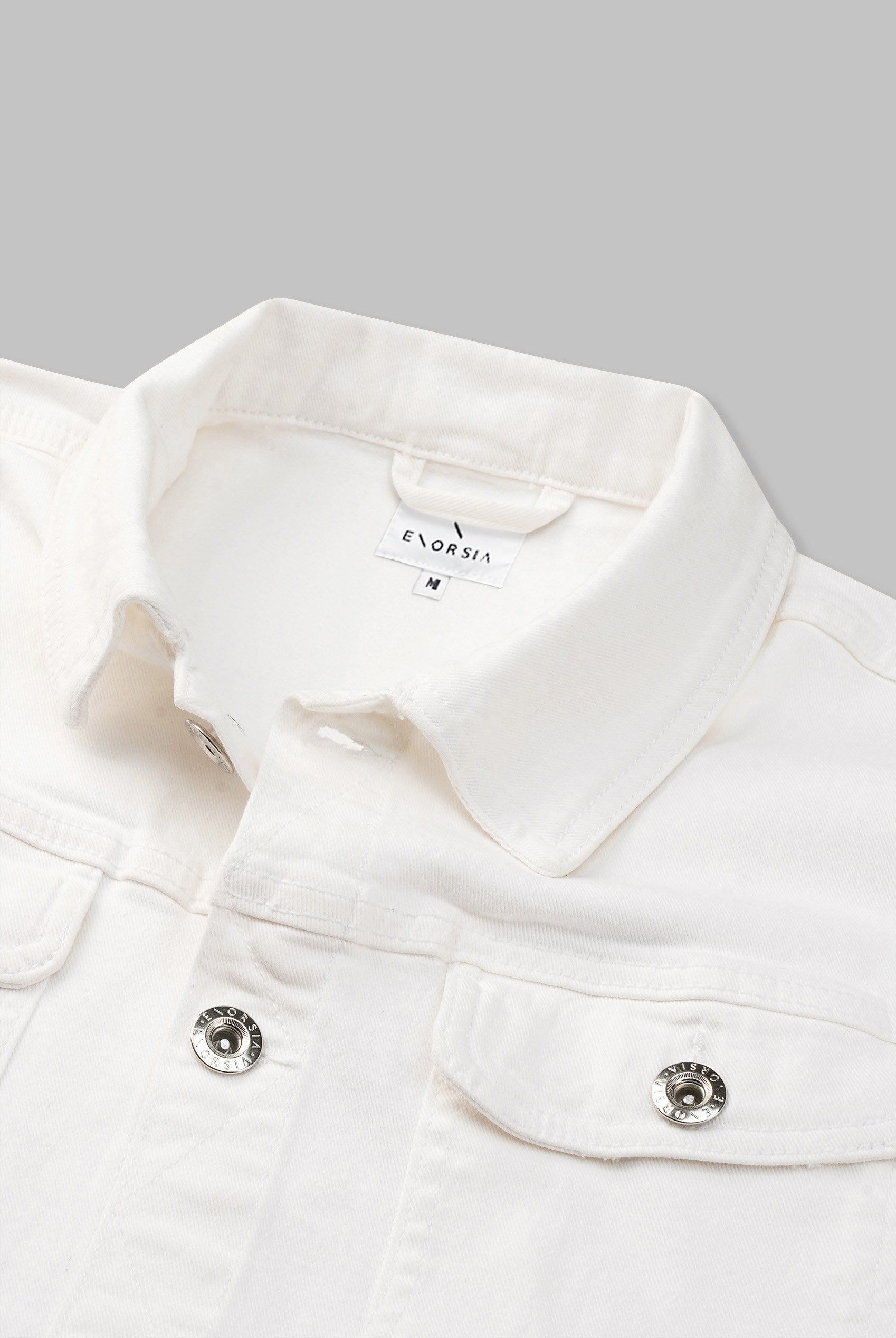 Mens Oversized White Denim Jacket