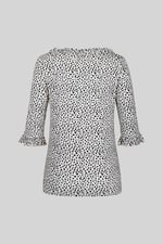 Women's Polka Dot  Prints  Frill Neck Jersey Blouse