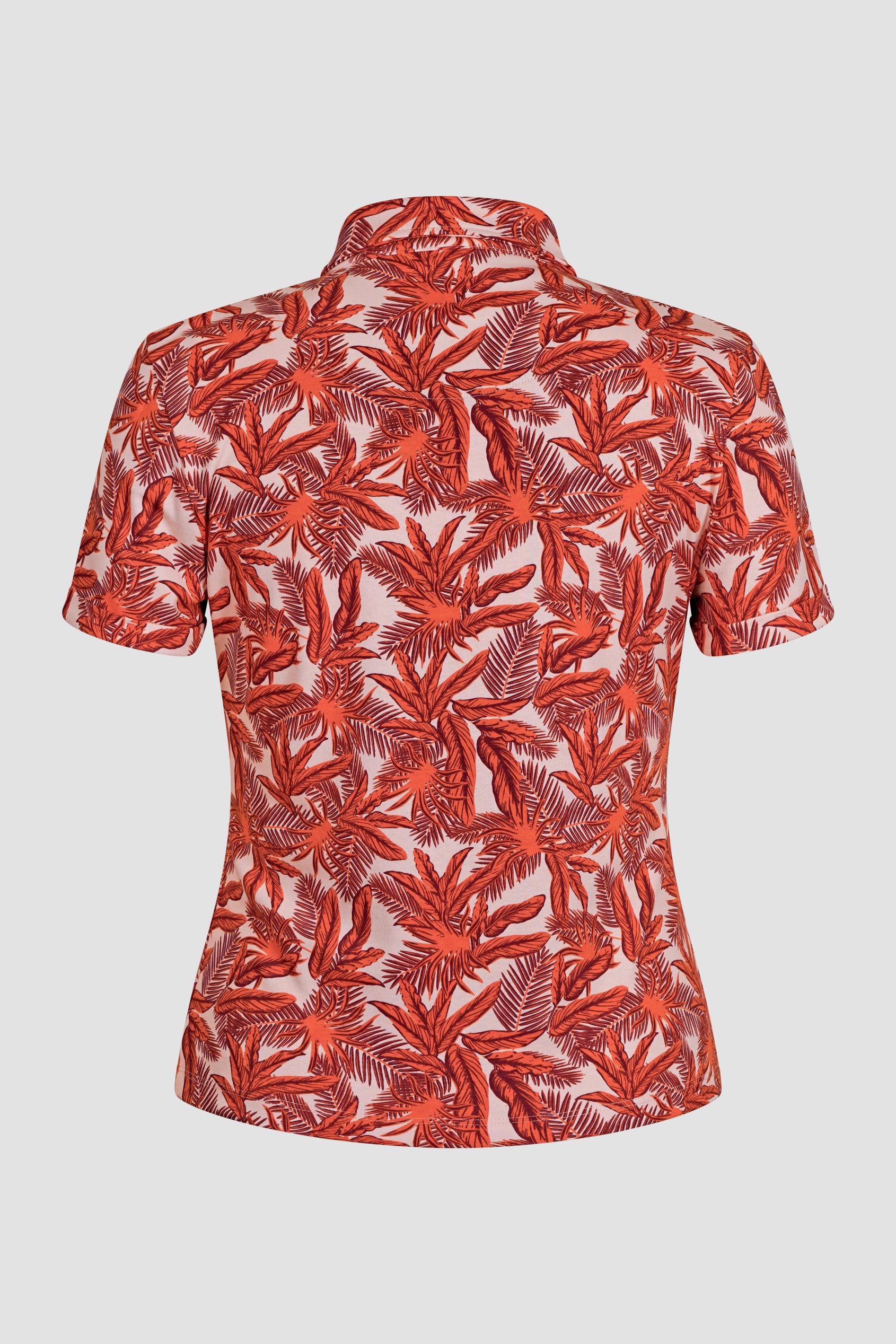 Leaf Printed Semi Crop Shirts