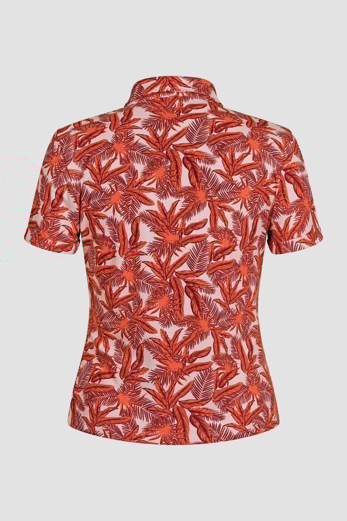 Leaf Printed Semi Crop Shirts