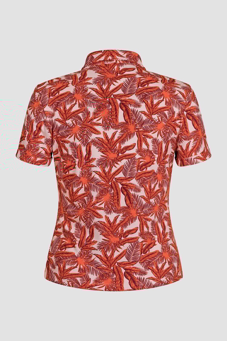 Leaf Printed Semi Crop Shirts