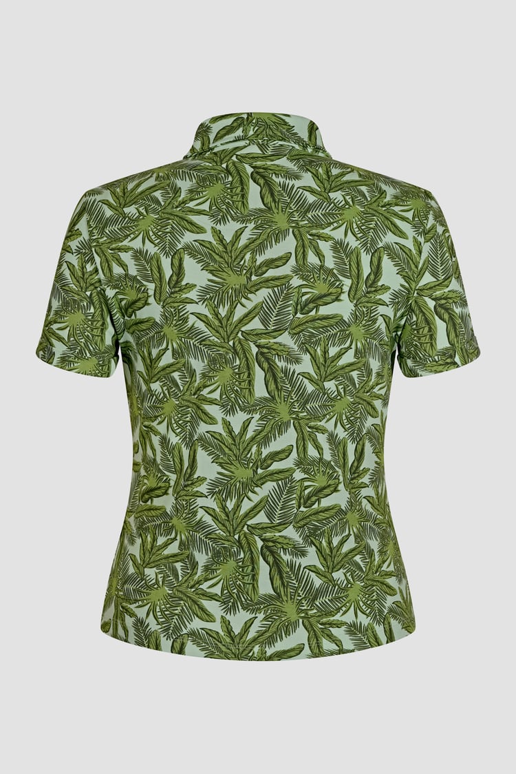 Leaf Printed Semi Crop Shirts