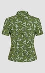 Leaf Printed Semi Crop Shirts