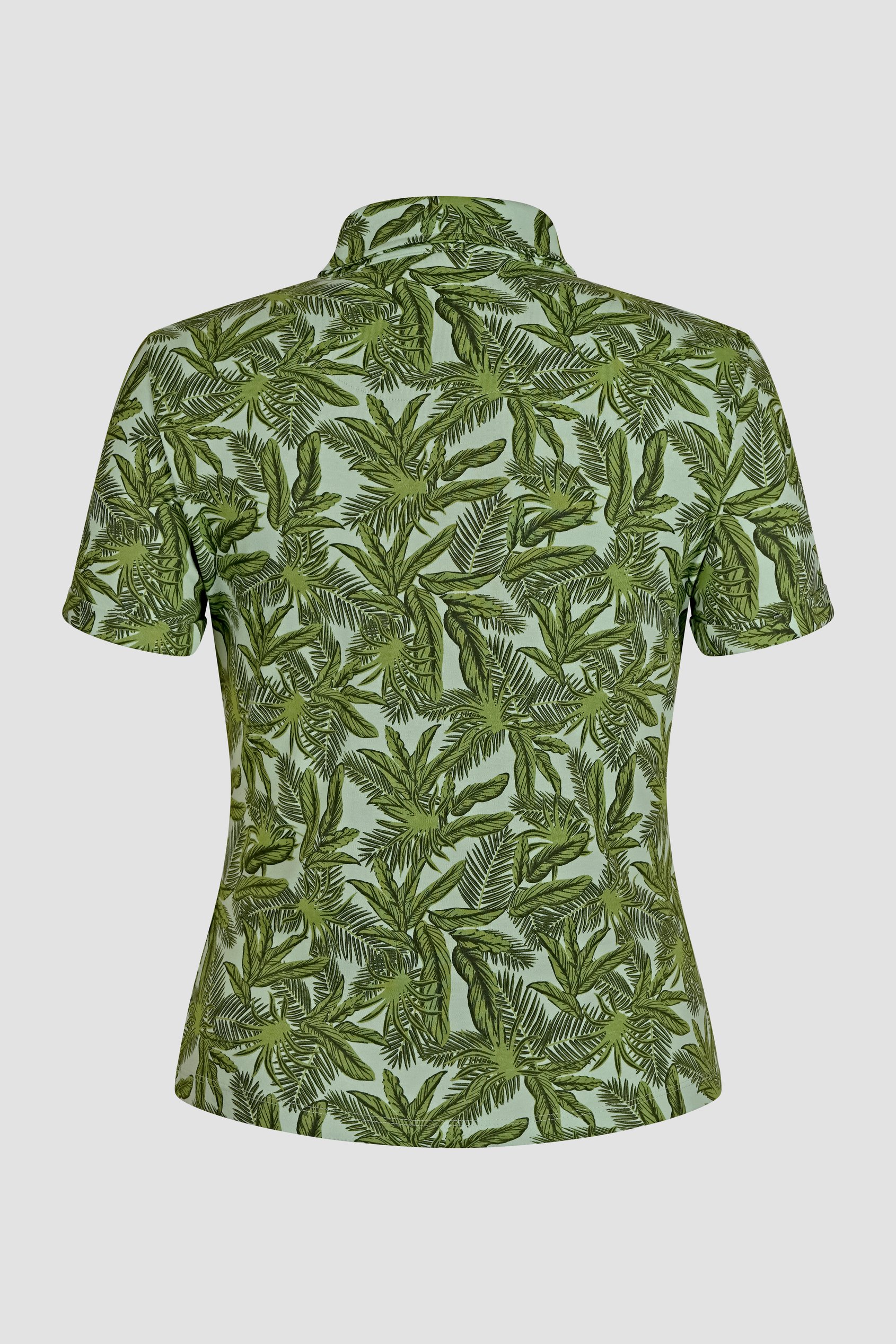 Leaf Printed Semi Crop Shirts