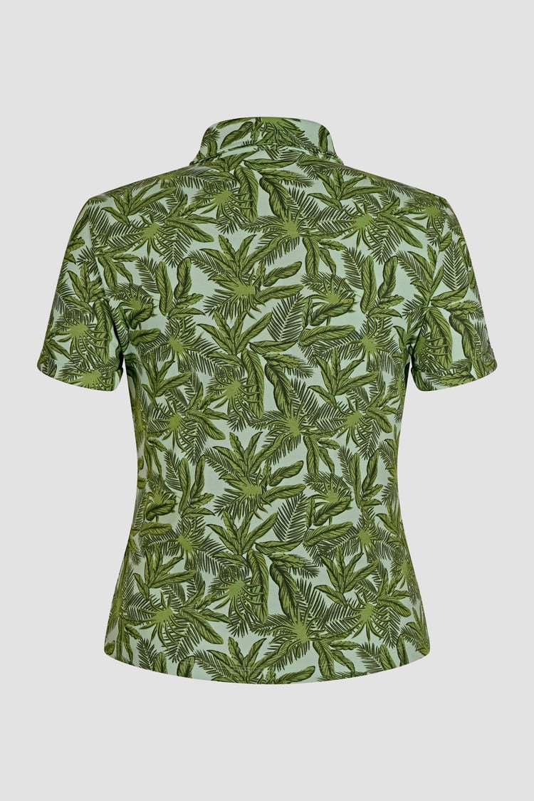 Leaf Printed Semi Crop Shirts