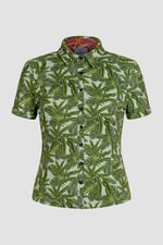 Leaf Printed Semi Crop Shirts