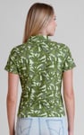 Leaf Printed Semi Crop Shirts