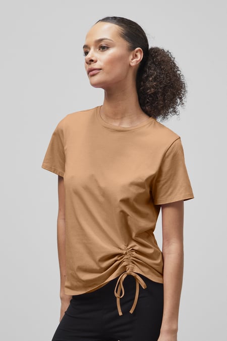 Off-white Ruched Front T-Shirt