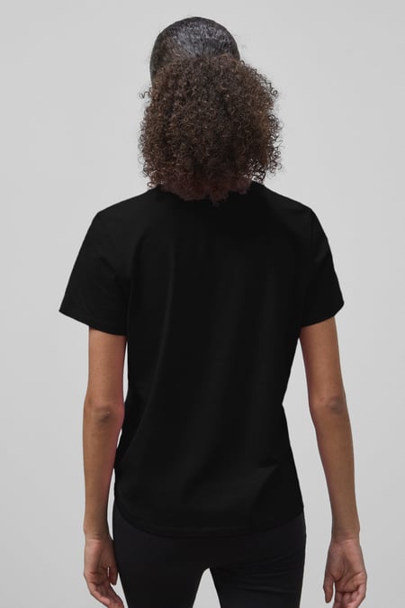 Black Ruched Front T-Shirt