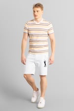 Mens Brush Back Fleece Printed Shorts