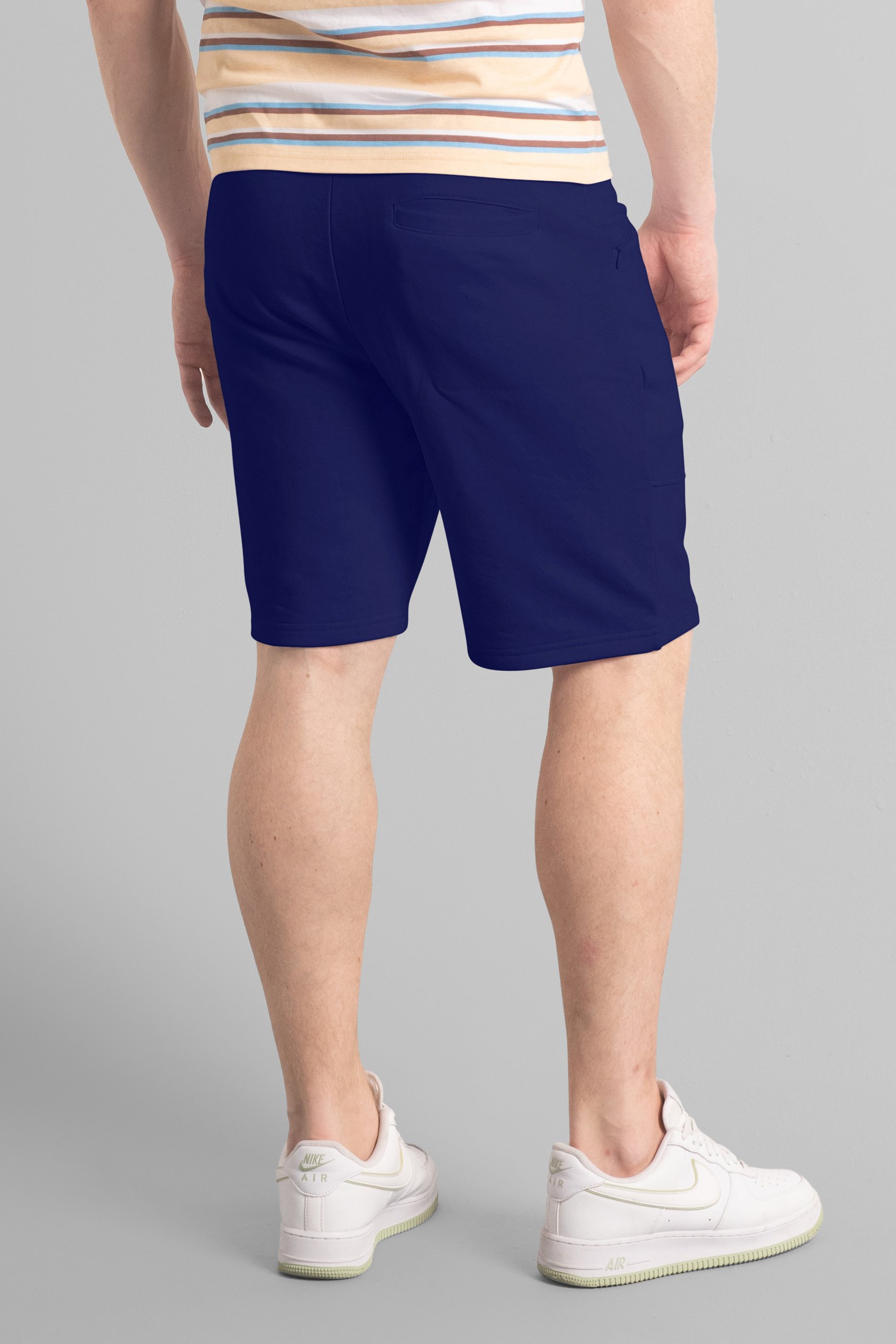 Mens Brush Back Fleece Printed Shorts