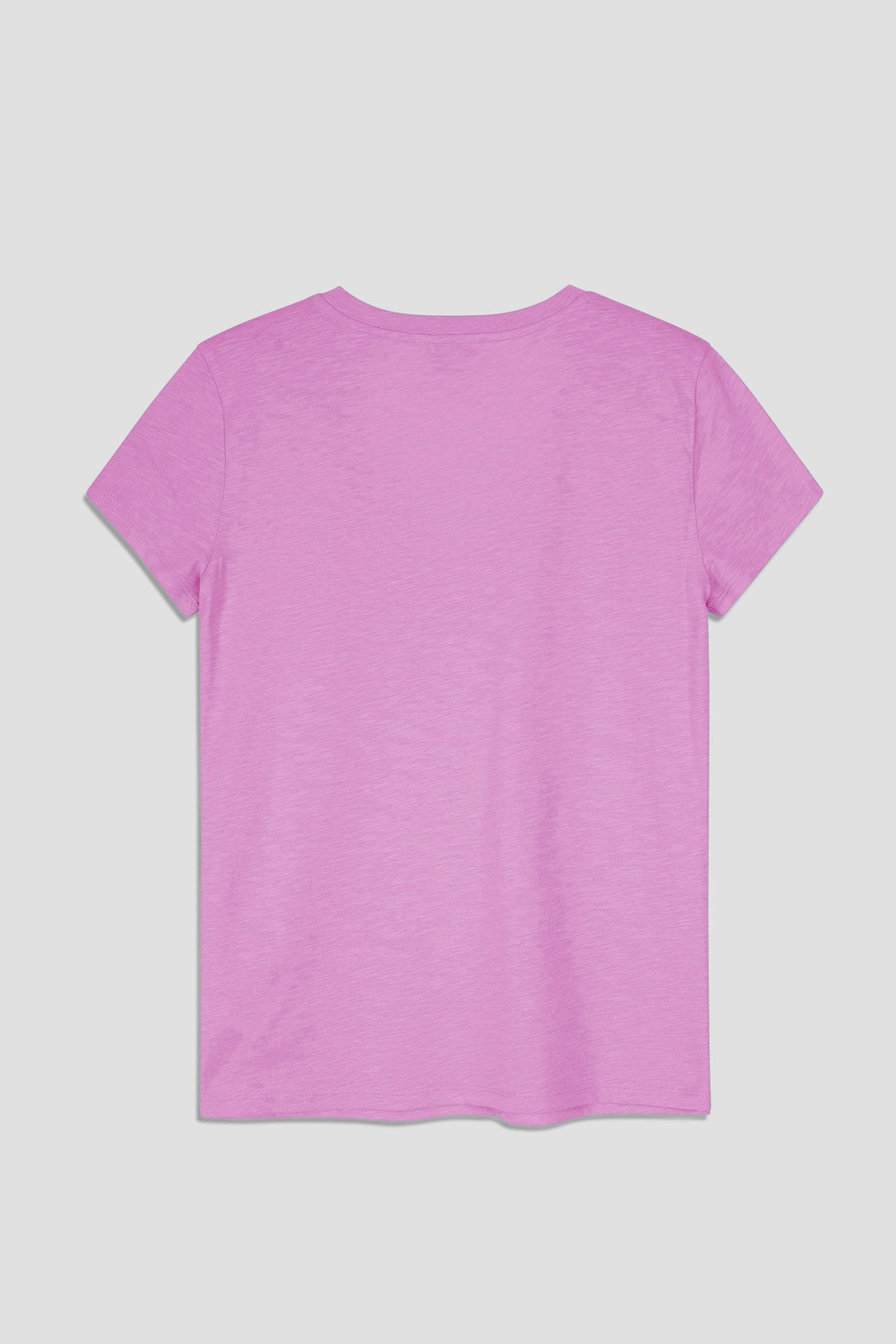 V-Neck Short Sleeve Slub T-Shirt