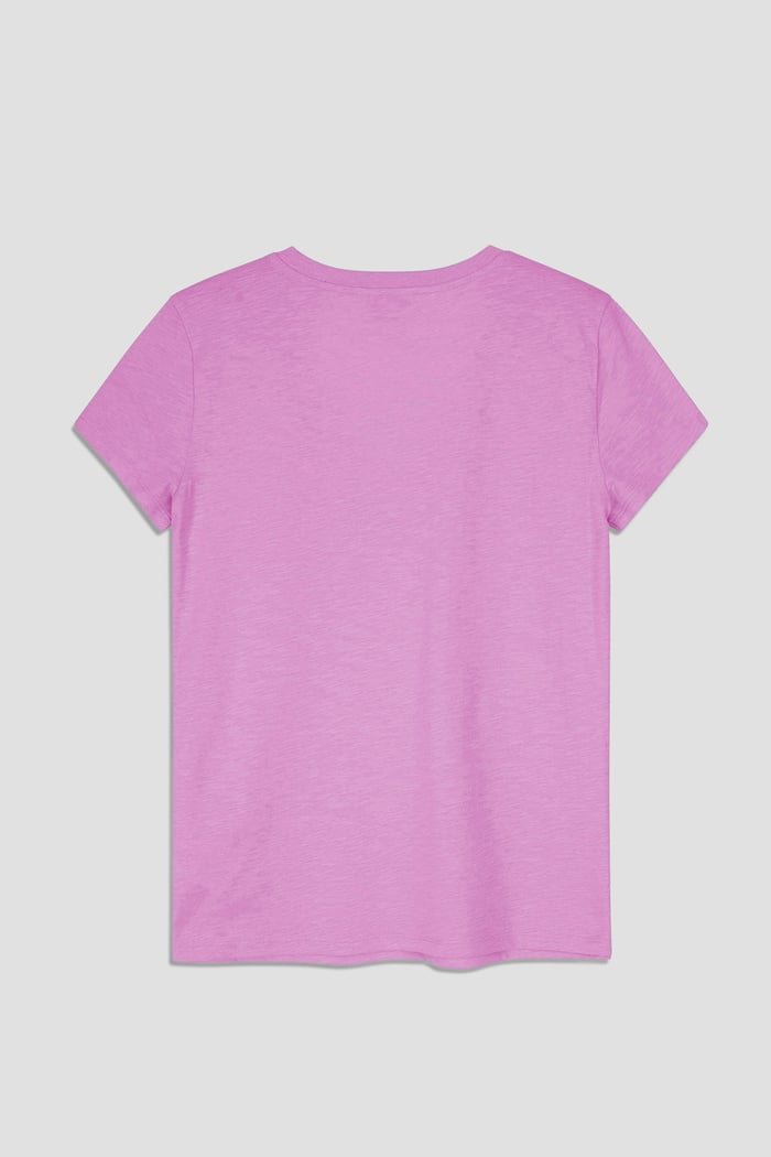 V-Neck Short Sleeve Slub T-Shirt