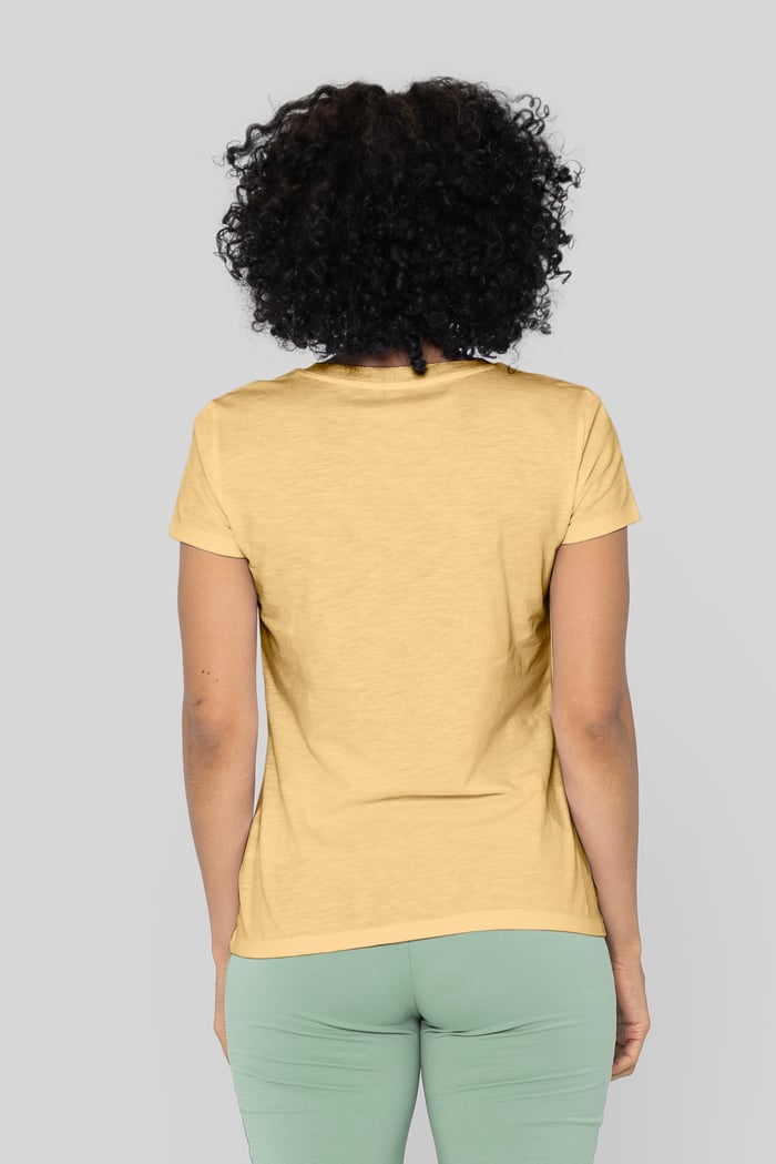 V-Neck Short Sleeve Slub T-Shirt