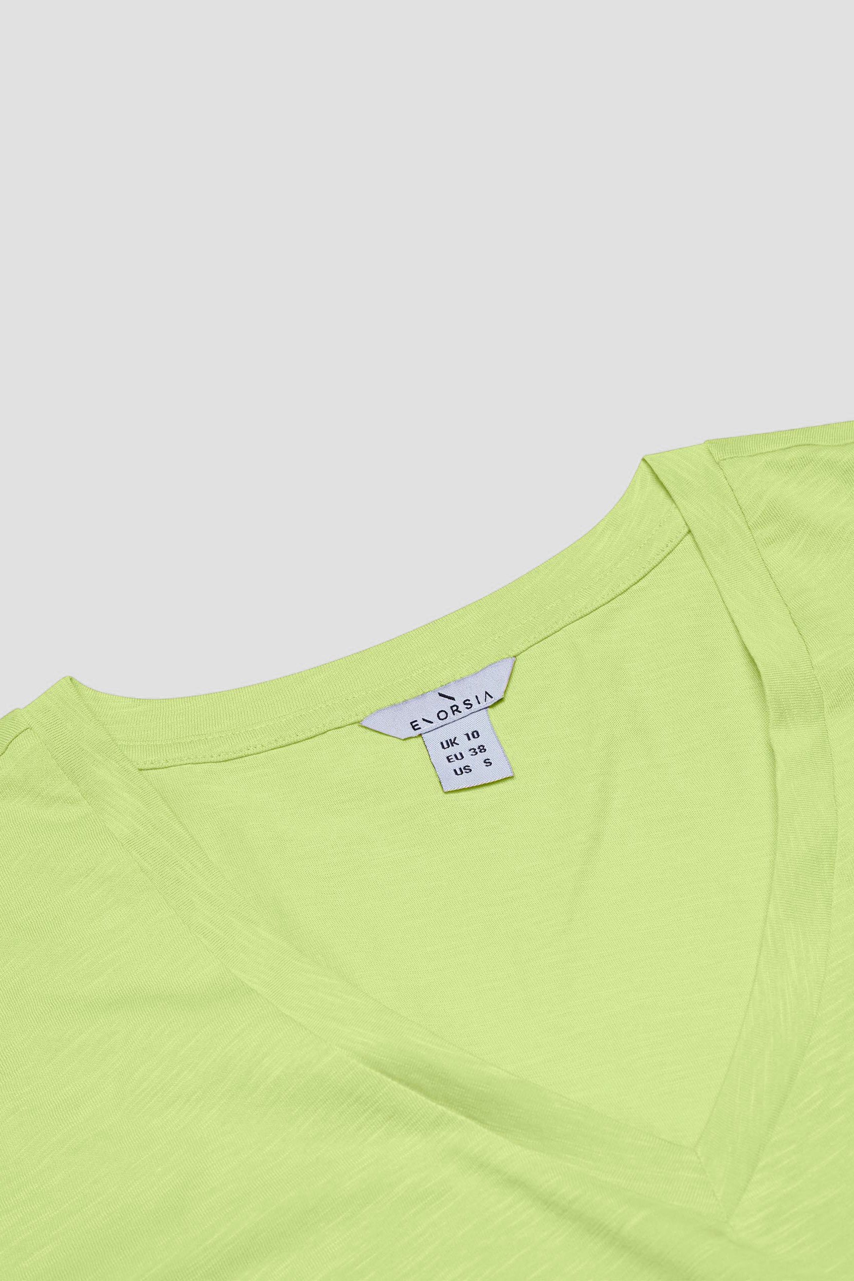 V-Neck Short Sleeve Slub T-Shirt