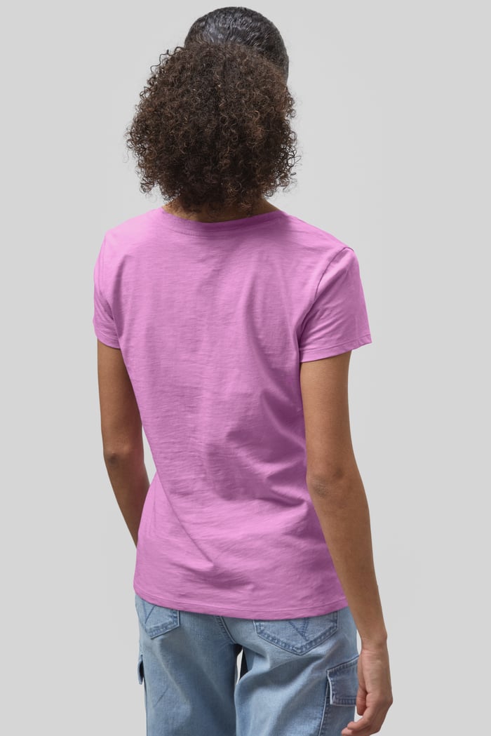 V-Neck Short Sleeve Slub T-Shirt