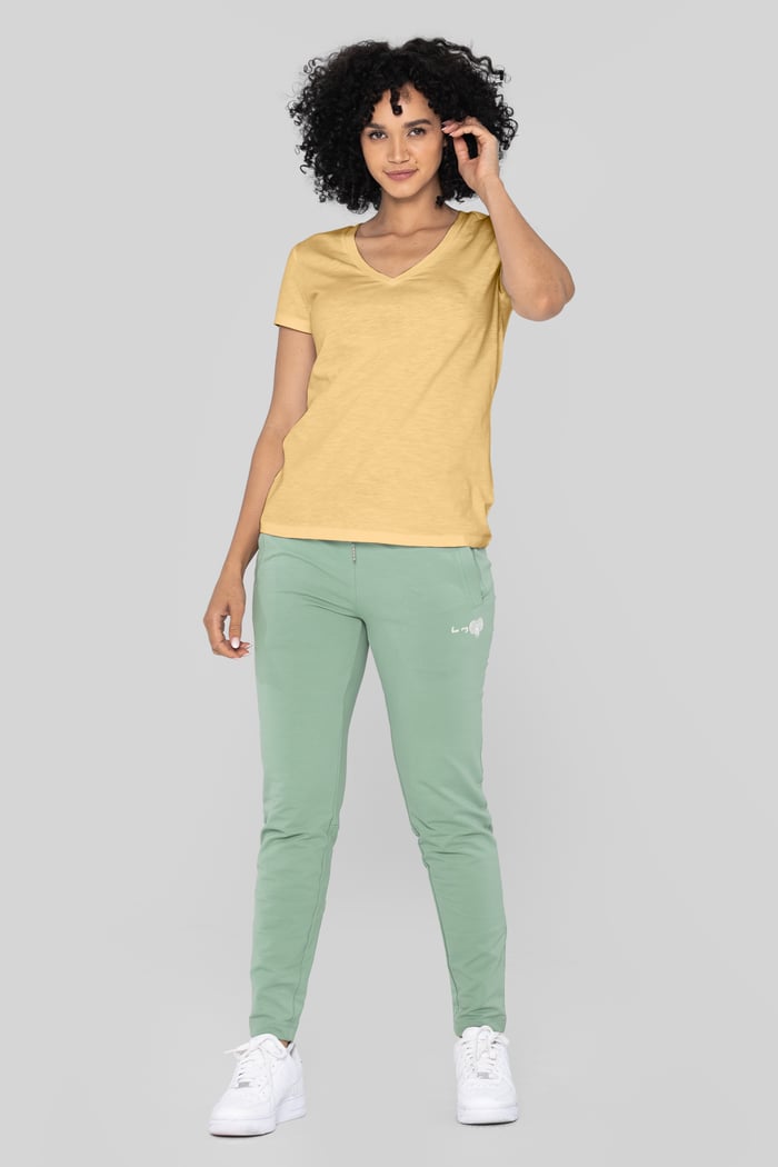 V-Neck Short Sleeve Slub T-Shirt