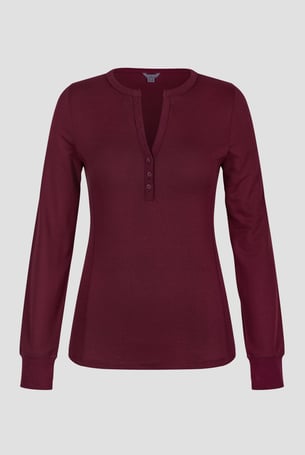 Maroon Lightweight Snow Cuff Lounge Tops