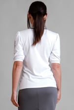 Lace Trimmed Puff Sleeve Tops