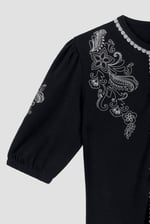 Lace Trimmed Puff Sleeve Tops