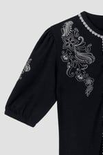 Lace Trimmed Puff Sleeve Tops